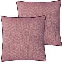 Paoletti Blenheim Polyester Filled Cushions (Twin Pack), Berry, 45 x 45cm