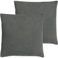 Furn. Kobe Polyester Filled Cushions Twin Pack Grey