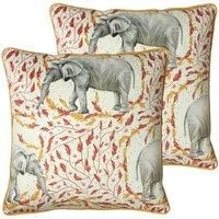 Paoletti Samui CushionsCover (Twin Pack), Gold, 45 x 45cm