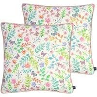 Prestigious Textiles Secret Garden Polyester Filled Cushions (Twin Pack), Cotton, Polyester, Candyfloss