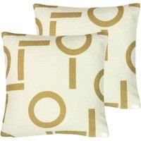 Furn. Shearling Circa Polyester Filled Cushions Twin Pack Honey