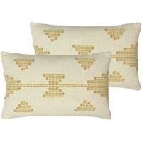 Furn. Sonny Polyester Filled Cushions Twin Pack Cotton Honey