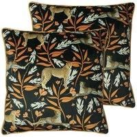 Paoletti Tribeca Polyester Filled Cushions (Twin Pack), Multi, 50 x 50cm