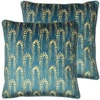 Furn. Wisteria Polyester Filled Cushions Petrol