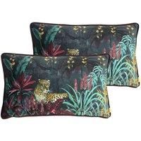 Evans Lichfield Zinara Polyester Filled Cushions (Twin Pack), Polyester, Leopard