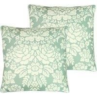 Paoletti Melrose Polyester Filled Cushions Twin Pack Sage