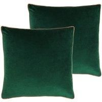 Paoletti Meridian Polyester Filled Cushions Twin Pack Emerald/Blush