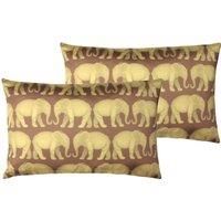 Paoletti Parade Polyester Filled Cushions Twin Pack Brick
