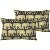 Paoletti Parade Polyester Filled Cushions Twin Pack Navy