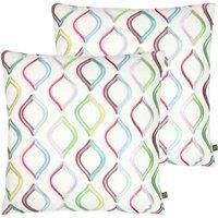 Prestigious Textiles Spinning Top Polyester Filled Cushions Twin Pack Cotton Rainbow
