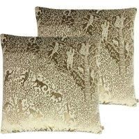 Kai Tilia Polyester Filled Cushions Twin Pack Cotton Gold