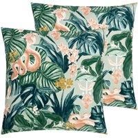 furn. Medinilla Outdoor Twin Pack Cushion - Sage - Square - 43cm x 43cm