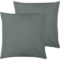 furn. Plain Outdoor Twin Pack Cushion - Grey - Square - 43cm x 43cm