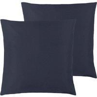 furn. Plain Outdoor Twin Pack Cushion - Navy - Square - 43cm x 43cm
