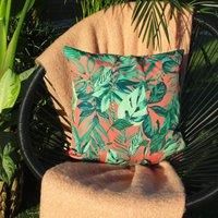 furn. Psychedelic Jungle Outdoor Polyester Filled Cushion,Orange,43 x 43cm