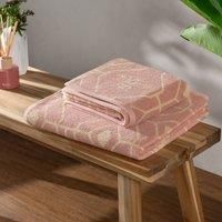 furn. Bee Deco Bath Towel, Cotton, Blush,70 x 125cm