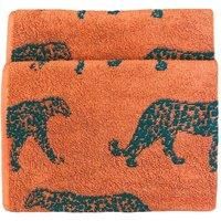 furn. Leopard Hand Towel, Cotton, Orange, 50 x 85cm, LEOPARD/T02/ORG