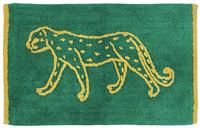 furn. Leopard Bath Mat, Cotton, Teal