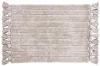 The Linen Yard Ribbed Tassel Bath Mat, Cotton, Natural