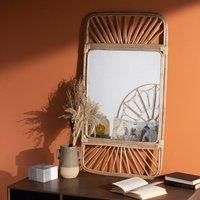 Ouko Rattan Woven Rectangular Wall Mirror