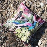 Evans Lichfield Toucan and Peacock Outdoor Polyester Filled Cushion, Multi, 43 x 43cm