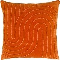 furn. Mangata Polyester Filled Cushion, Cotton, Orange, 45 x 45cm