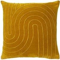 furn. Mangata Polyester Filled Cushion, Cotton, Ochre