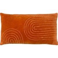furn. Mangata Polyester Filled Cushion, Cotton, Orange,30 x 60cm