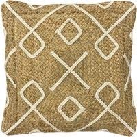 furn. Roolu Polyester Filled Cushion, Jute, Cotton, Natural