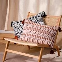 The Linen Yard Ganado Polyester Filled Cushion, Cotton, Pecan