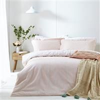 The Linen Yard Hebden King Duvet Cover Set, Cotton, Blush, Pink (HEBDEN/D03/BLS)