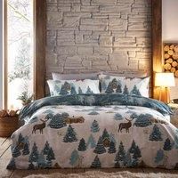 furn Articus Blue and White Bedding Set - King size