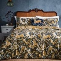 Paoletti Harewood Single Duvet Cover Set, Cotton, Blue