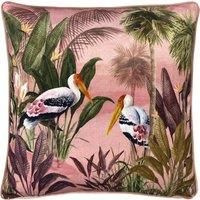 Paoletti Platalea Polyester Filled Cushion, Polyester, Cotton, Pink,50 x 50cm