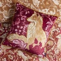 Paoletti Piped Harewood Polyester Filled Cushion, Polyester, Fox