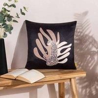 furn. Aurora Polyester Filled Cushion, Polyester, Blush/Black