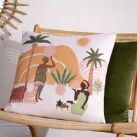 furn. Alia Polyester Filled Cushion, Polyester, Sand