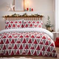 furn. Hide and Seek Santa Toddler Duvet Cover Set, Cotton, Polyester, Red