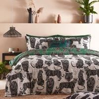 furn. Wildcat Double Duvet Set Jungle Green