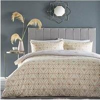 furn. Bee Deco Double Duvet Cover Set, Cotton, Polyester, Champagne, BEEDECO/D02/CHP
