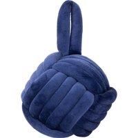 furn. Knot Entwined Velvet Doorstop, Navy