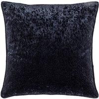 Paoletti Ripple Polyester Filled Cushion, Black, Square