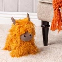 Highland Cow Faux Fur Novelty Door Stop