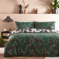 furn. Wildcat King Size Duvet Set Jungle Green