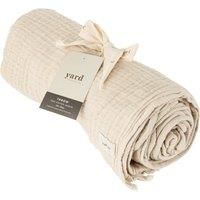 Yard Lark Crinkle Cotton Throw, Natural, 130 x 180cm