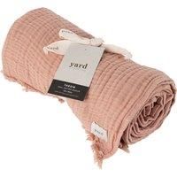 Yard Lark Crinkle Cotton Throw, Pink Clay, 130 x 180cm