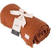 Yard Lark Large Crinkle Cotton Throw, Pecan, 240 x 260cm
