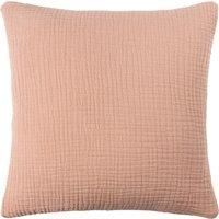 Yard Lark Crinkle Cotton Polyester Filled Cushion,Pink Clay,45 x 45cm