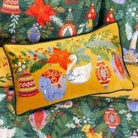 furn. Deck The Halls Baubles Polyester Filled Cushion