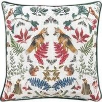 Evans Lichfield Mirrored Fox Polyester Filled Cushion